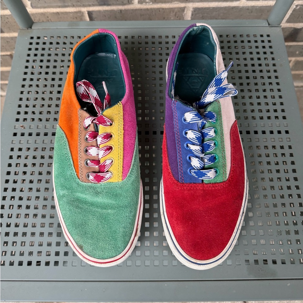 UNIF Color Block Suede Sneakers